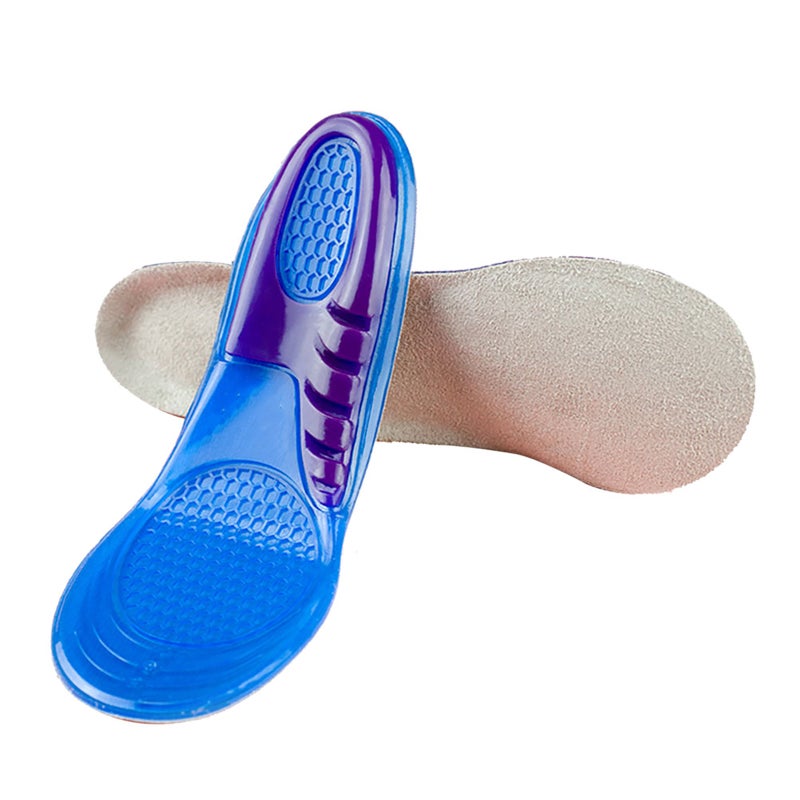 1 Pair High Elastic Insole Silicone Sports Insole Buffer Cushion Insoles for Men Women Sports S Size - Image 1