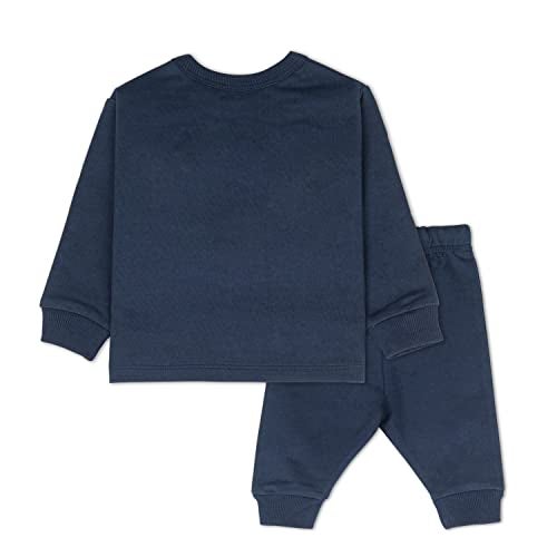 ARIEL Cotton Fleece Clothing Pajama Set For Boys & Girls - Unisex Winter Clothing Sets Full Sleeve T-Shirt & Pant, Blue, 9 Months-12 Months - Image 2