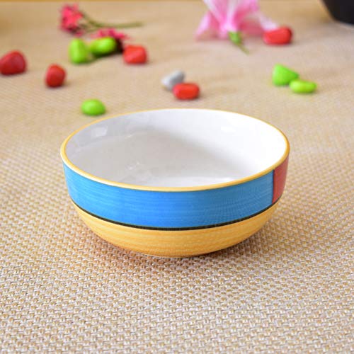 Kunhar Ceramic Serving Bowls (Yellow, 400 ml) - 2 Pieces - Image 3