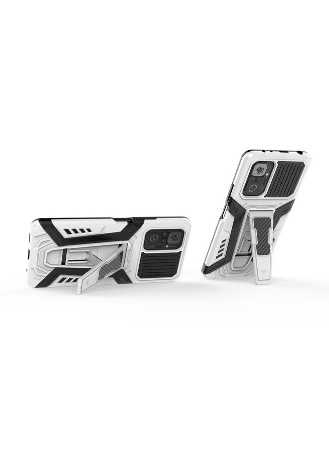Case For Xiaomi Redmi Note 10 Pro War Chariot Series Armor All-inclusive Shockproof PC + TPU Protective Case with Invisible Holder