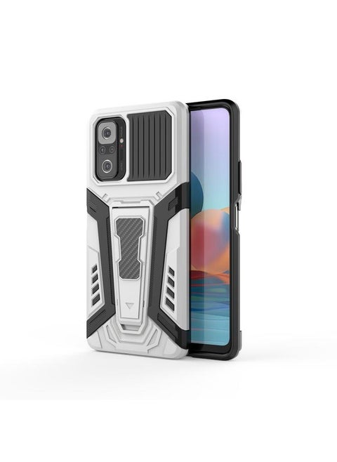 Case For Xiaomi Redmi Note 10 Pro War Chariot Series Armor All-inclusive Shockproof PC + TPU Protective Case with Invisible Holder
