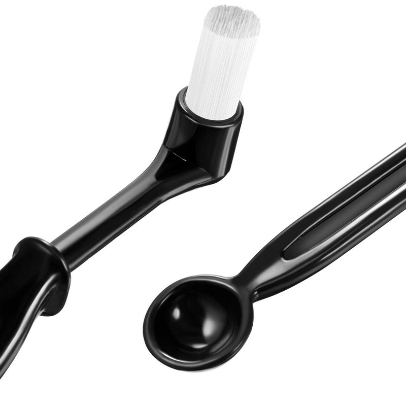 Zhehao Coffee Machine Brush Cleaner 4 Pieces Coffee Machine Brush with Spoon and 1 Piece 58 mm Stainless Steel Back Flush Insert Metal Blind Filter - Image 5