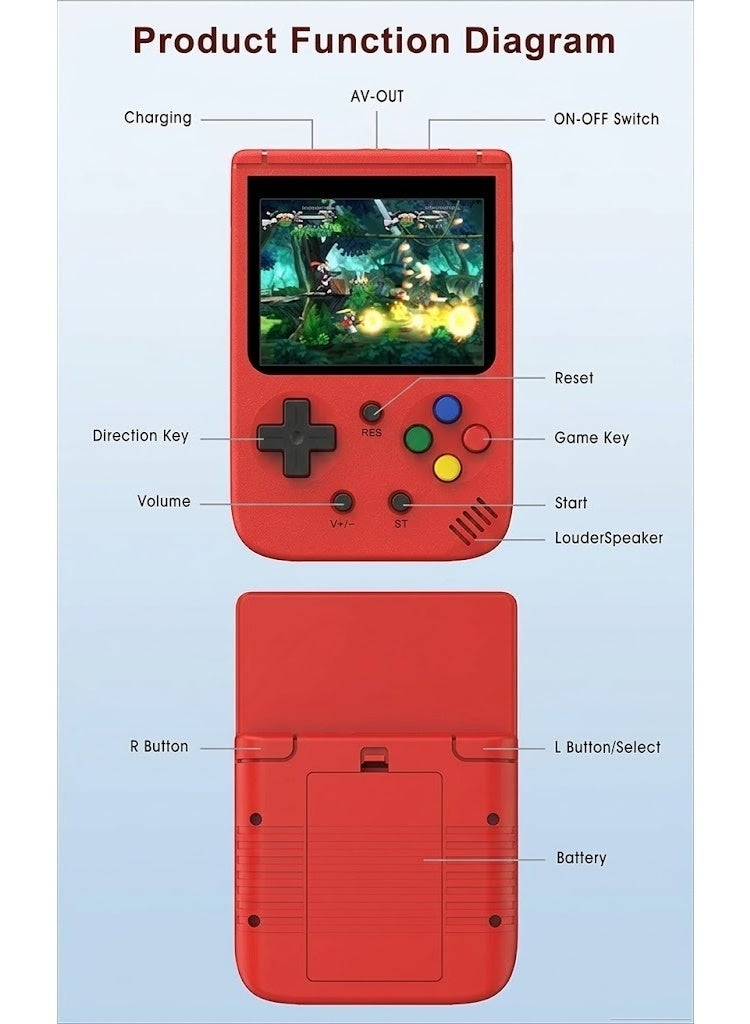 A portable gaming device for children and adults, featuring classic vintage video games, making it an ideal birthday gift. It supports two-player gameplay and can be played on a TV. - Image 2
