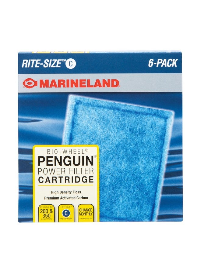 مارين لاند خراطيش فلتر طاقة بديلة من مارينلاند بينجوين بايو-ويل، لترشيح أحواض السمك، مقاس رايت-سايز سي، 6 قطع - Image 1