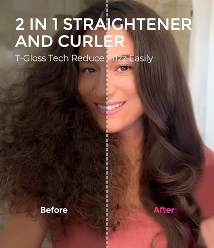 TYMO 2.0 Thermal Brush Curling Brush - STYLUX 1.7" Blowout Volumizer with Flexi-Fit for Hair Straightening, Heated Round Styler Tool, Hair Straightener and Curler 2 in 1, Dual Voltage & Light, Pink - Image 5