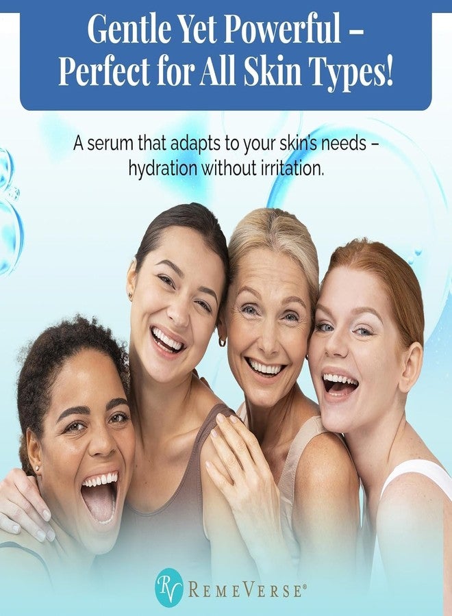 RemeVerse Hyaluronic Acid Serum with Vitamin C & Green Tea Extract - 100% Pure Formulation for Face, Lips & Décolleté - Intense Moisture for Dry Skin & Fine Lines for a Youthful & Plump Look, 1 oz - Image 3