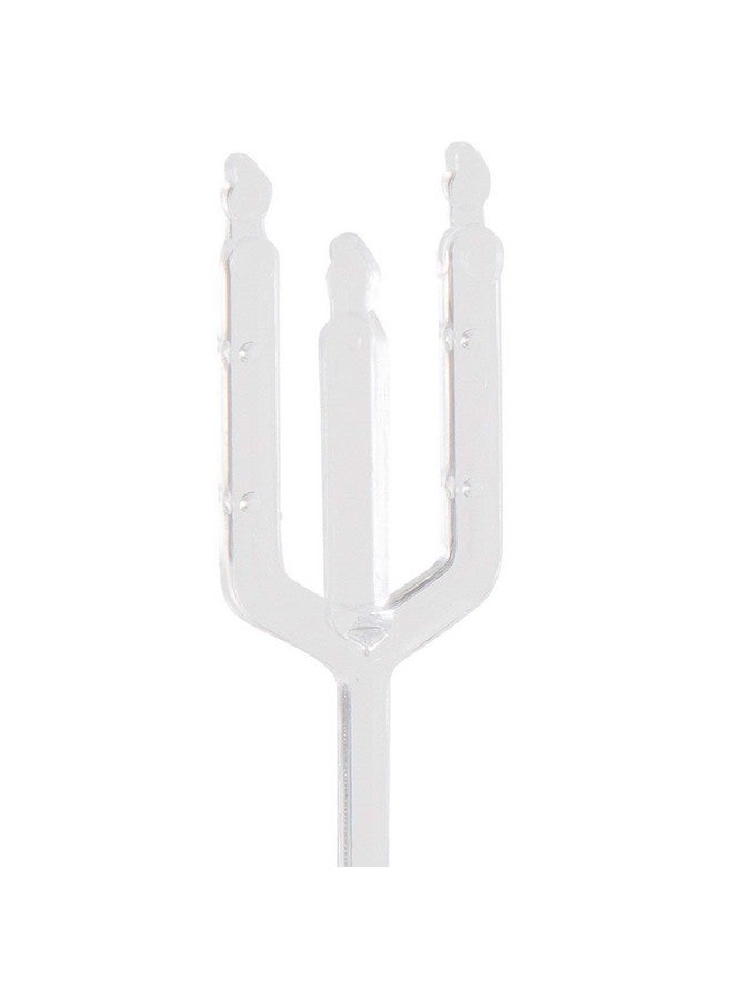 NX Garden 120 Pack 12" Plastic Clear Floral Picks Straight Fork Head Card Holders For Weddings Birthday Parties Events Decorations - Image 3