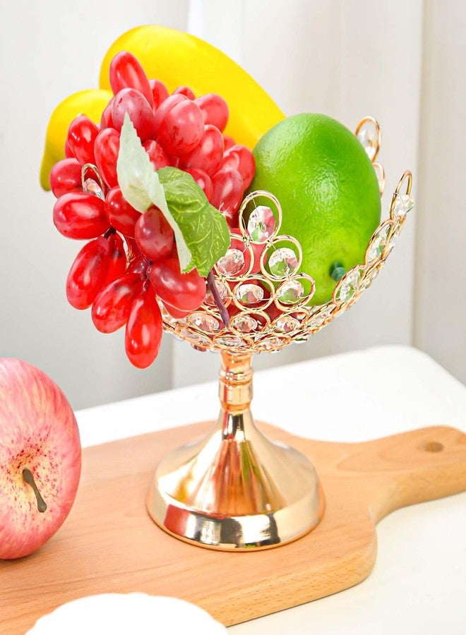 kolnlala 2Pcs Crystal Floral Candy Bowl/Decorative fruit plate - Elegant Metal Frame Centerpiece, Fruit Plate & Nut Tray for Home Decor, Holiday, Wedding, Party Table Decorations (2, Gold) - Image 5