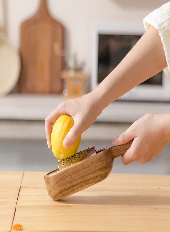 GinSent Wooden Cheese Grater with Handles - Kitchen Grater Wooden Shredder, Citrus Zester, Perfect for Hand Held Cheese Grater, Lemon and Chocolate, Cheese Tool - Image 3