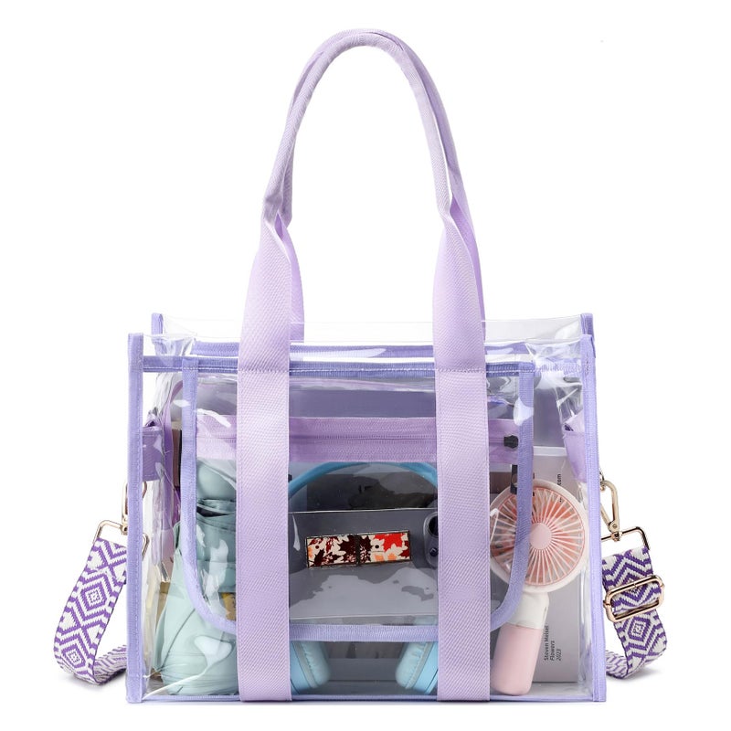 getgto Clear Bags for Women Tote Bag, Crossbody Bag, Stadium Approved Clear Purse for Sports Events, Concert, Work & Beach - Image 1