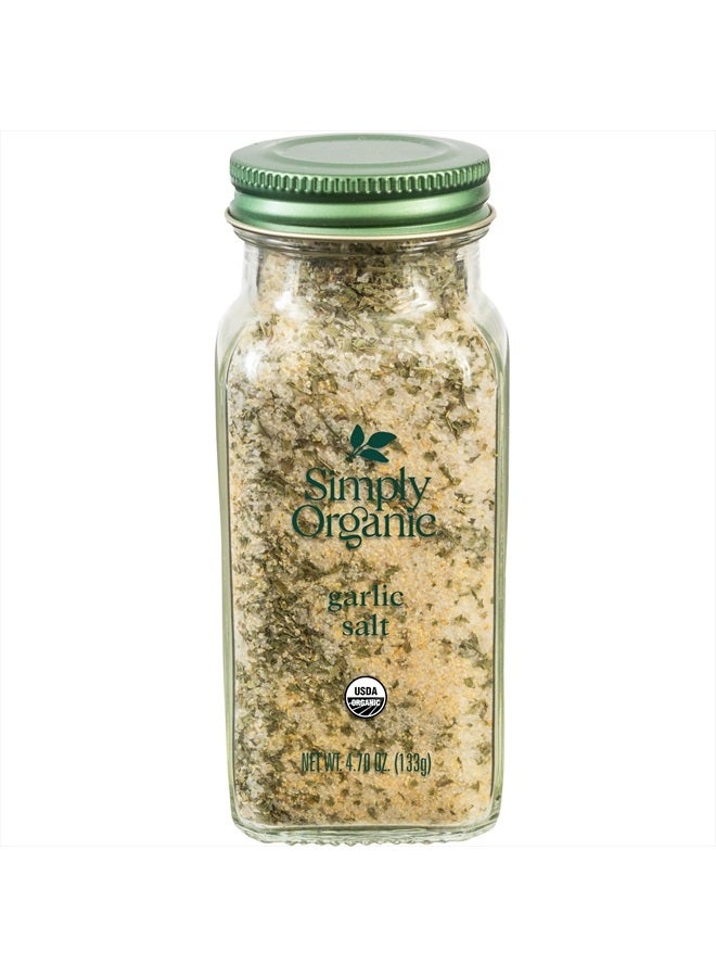 Simply Organic Garlic Salt Certified Organic, 4.7-Ounce Container - Image 1