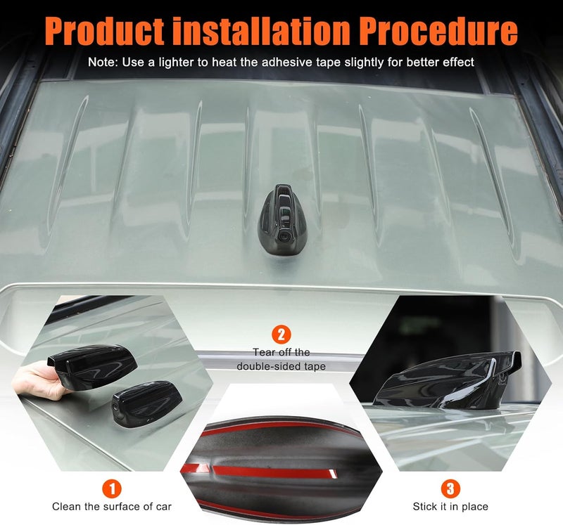 Bekantogy Car Shark Fin Antenna Cover for Land Rover Defender 90 110 130 (2020-2024) - Black ABS Decorative Cover - Image 3