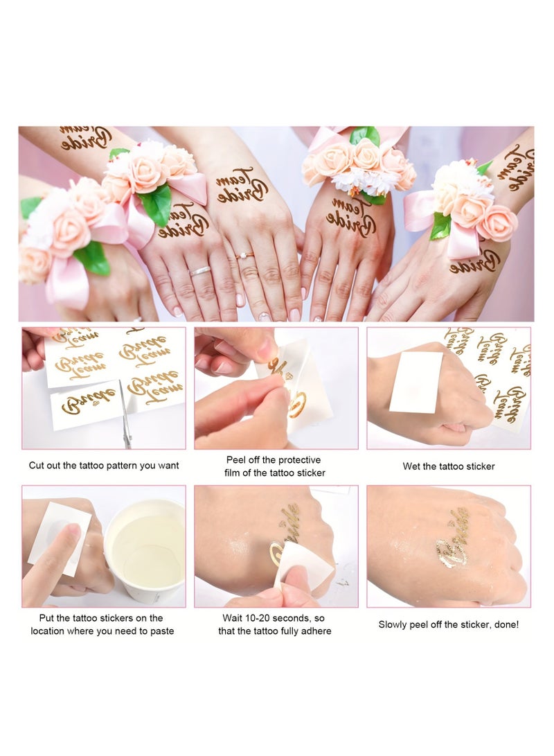 Bride To Be Printed Sash With Crown and Shoulder Length Veil Set - Image 5