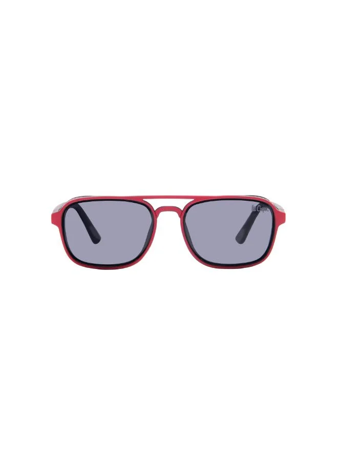 لي كوبر Polarized Sunglasses Black With Red Frame Grey Mirror Lens 48mm  - LCK111C01