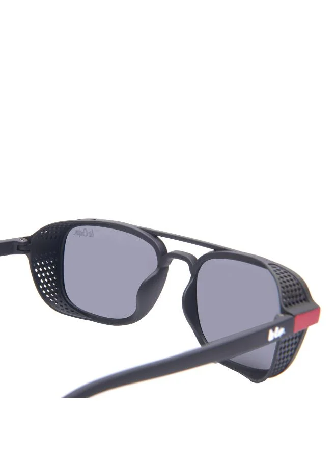 لي كوبر Polarized Sunglasses Black With Red Frame Grey Mirror Lens 48mm  - LCK111C01