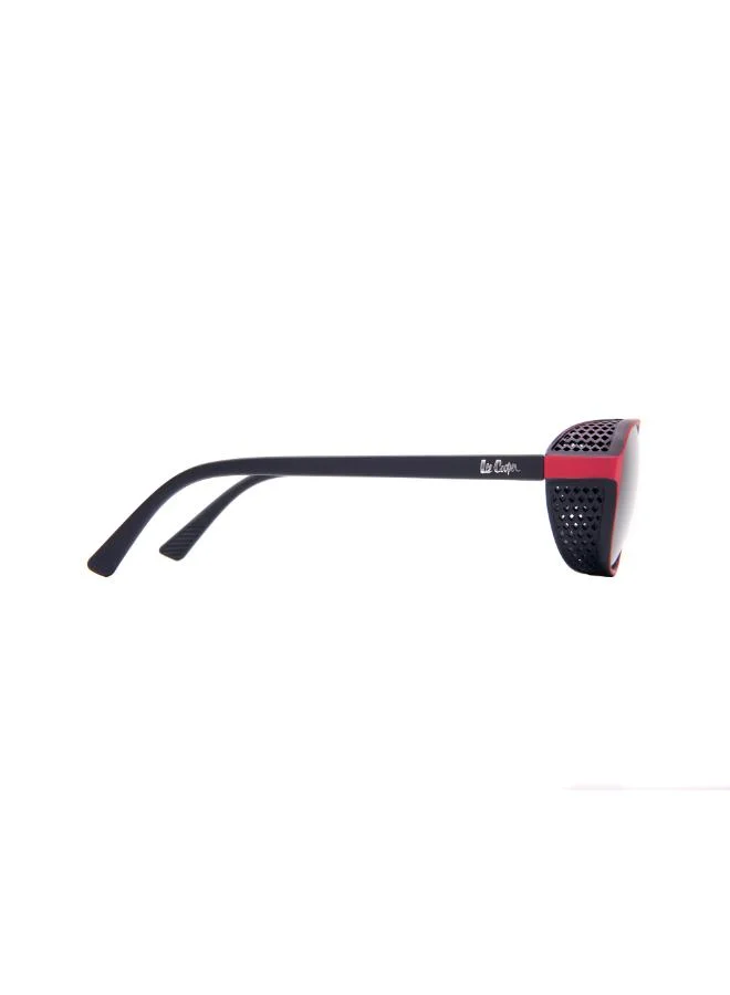 لي كوبر Polarized Sunglasses Black With Red Frame Grey Mirror Lens 48mm  - LCK111C01