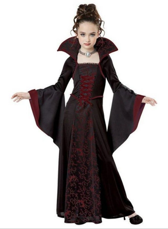 JCB CHIC California Costumes Royal Vampire Costume,Halloween Witch Costume for Girls Witch Dress(130cm) - Image 1