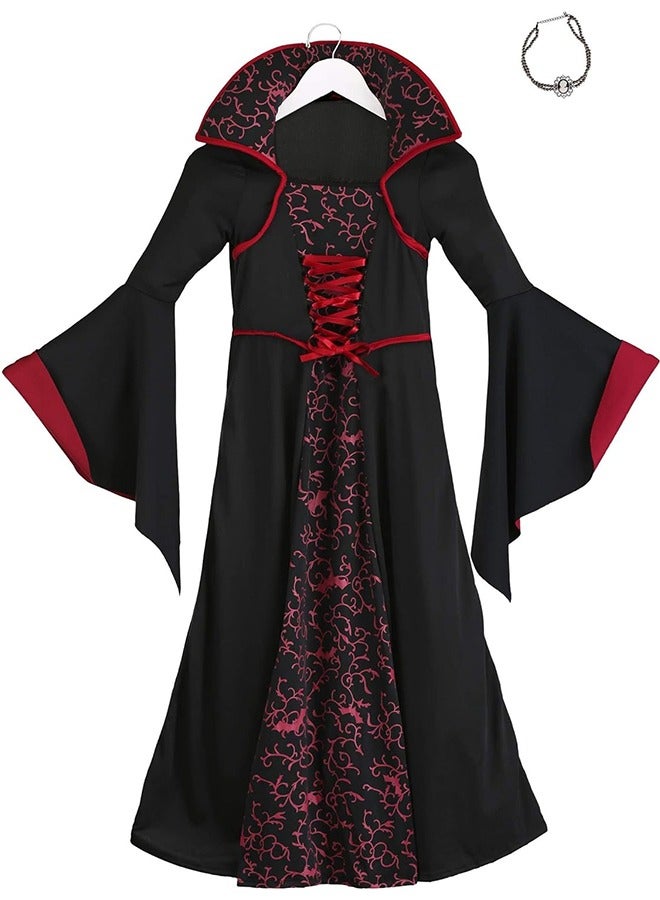 JCB CHIC California Costumes Royal Vampire Costume,Halloween Witch Costume for Girls Witch Dress(130cm) - Image 2