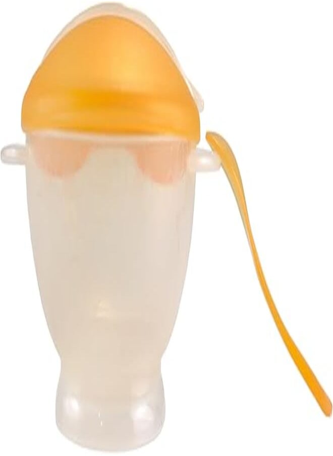 Fly Baby Fly Baby Training Bowl With Spoon For Unisex-Orange 