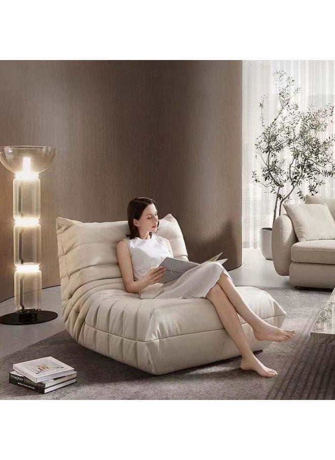 GGEROU - Rocking Chair,Lounge Chair,Velvet Lounge Chair,Lazy Sofa Chair,Reading Chair Balcony Rocking Chair,for Relaxation in Living Room,Bedroom or Balcony,90 * 100 * 70cm,Beige - Image 1