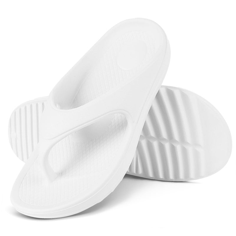 shevalues Orthopedic Sandals for Women Arch Support Recovery Flip Flops Pillow Soft Summer Beach Shoes, White 40 (8.5-9 Women/7-7.5 Men) - Image 2