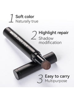 BSIMONE Hairline Shadow Pen Master Cover Stick-Powder Hair Root Touch Up,Hair Filler Volumizing Powder Fill In Receding Hair Lines Bald Spots Wide Parts Forehead Side(#02Dark Brown)  - Image 5