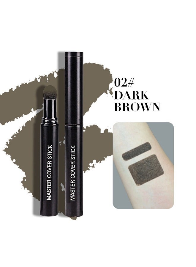 BSIMONE Hairline Shadow Pen Master Cover Stick-Powder Hair Root Touch Up,Hair Filler Volumizing Powder Fill In Receding Hair Lines Bald Spots Wide Parts Forehead Side(#02Dark Brown) - Image 2