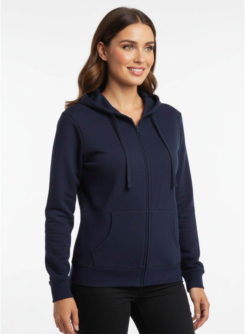 هينز سترة بغطاء رأس من الصوف بسحاب كامل - Image 1