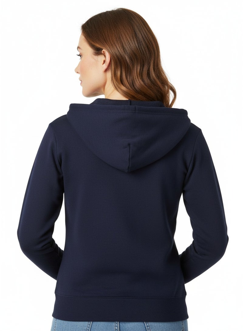 هينز سترة بغطاء رأس من الصوف بسحاب كامل - Image 4