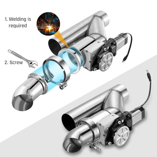 SPELAB Electric Exhaust Cutout 3.0 Inch with Elbow Muffler Exhaust Valve Kit with One Controller Remote Kit - Image 4