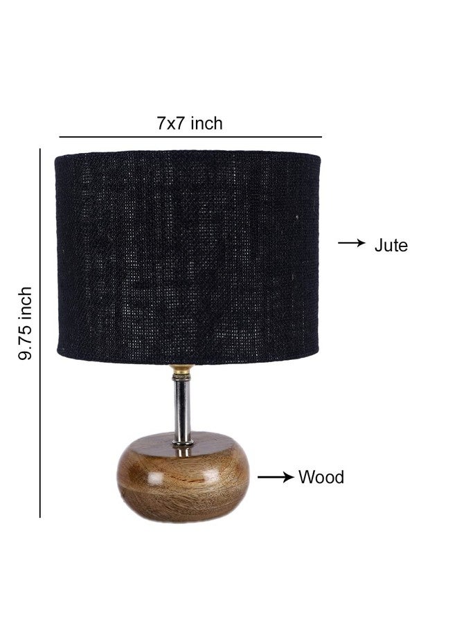 Devansh Black Jute Shade with with Wood lamp Base .(kjl) - Image 4