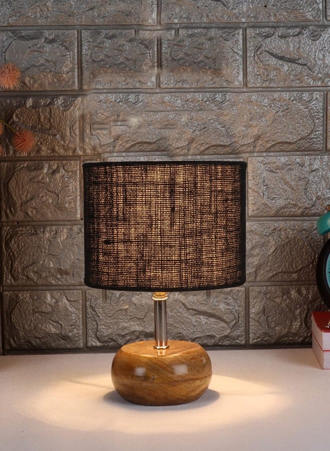 Devansh Black Jute Shade with with Wood lamp Base .(kjl) - Image 2