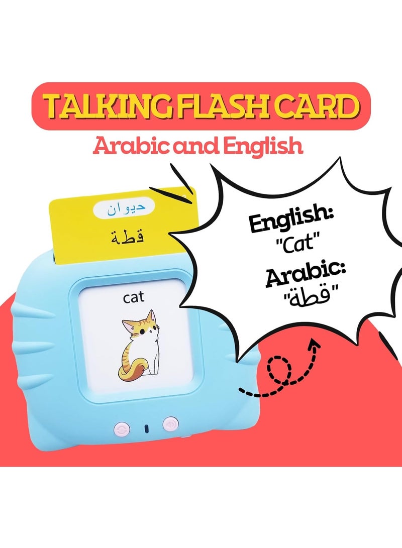 Arabic & English Talking Flash Cards for Toddlers, Bilingual Flash Cards Learning Montessori Toys with 224 Sight Words, Speech Therapy Toys, Children's Sensory Preschool Learning Educational Gifts - Image 3