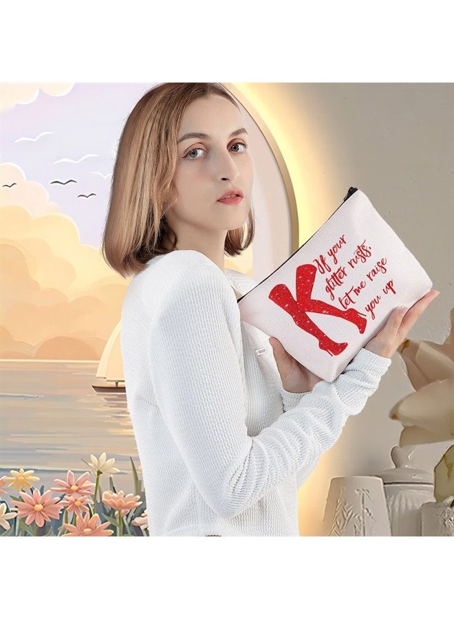 LEVLO Broadway Red Boots Cosmetic Make Up Bag Boots Queen Fans Gift If Your Glitter Rusts Let Me Raise You Up Make Up Zipper Pouch Bag (If Your Glitter Rusts)  - Image 5