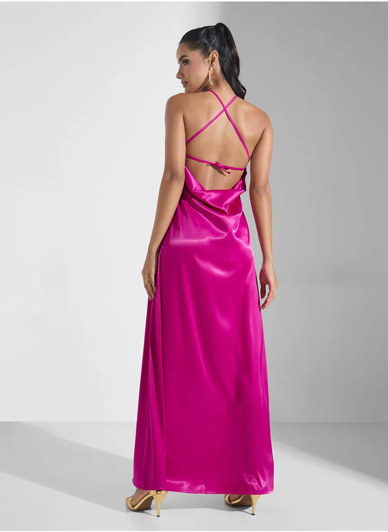 جينجر بوتيك Bandeau Diamante Embellished Maxi Dress