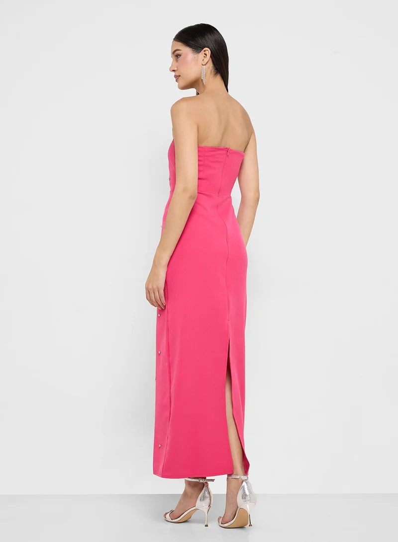 Ginger Boutique Strapless Pink Dress