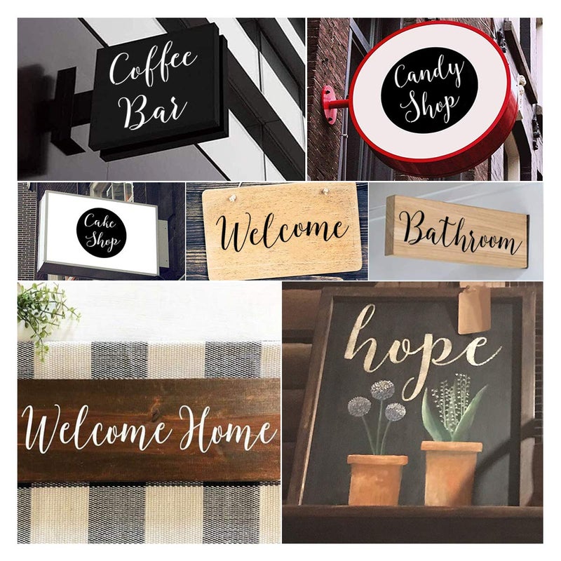 REOLAN Letter Stencils for Painting on Wood - 42 Pack Large Alphabet Stencil Templates with Numbers and Signs, Reusable Letters and Numbers Stencils in 2 Fonts and 212 Designs for Wood Burning & Wall Art - Image 3