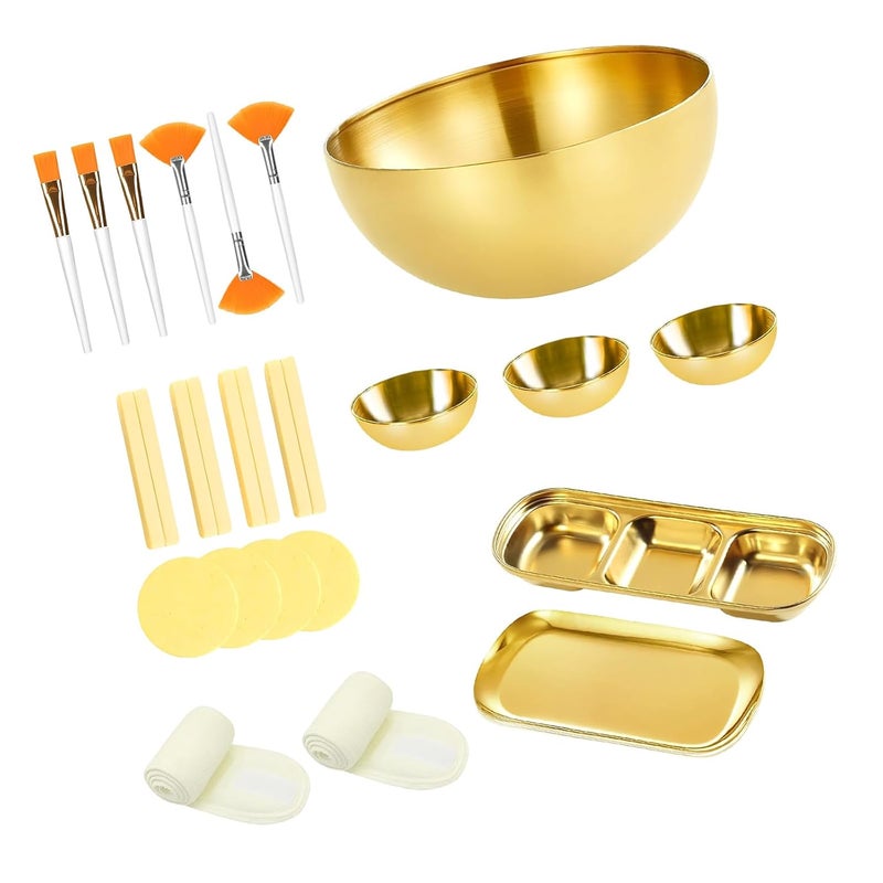 26pcs Home Beauty Care Set Esthetician Supplies Mixing Bowls Serving Tray for Mixing Applying Various Skincare Compartment Serving Tray - Image 1