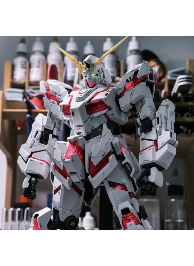 Generic - HG Gundam Model Assembled Life Attack Free Mobile Soldier Red Heresy Mecha Unicorn MG Hand Toy-Color:Colorful Freedom + Weapons + Wings + Free Stand - 1. Model + Stickers - Image 1