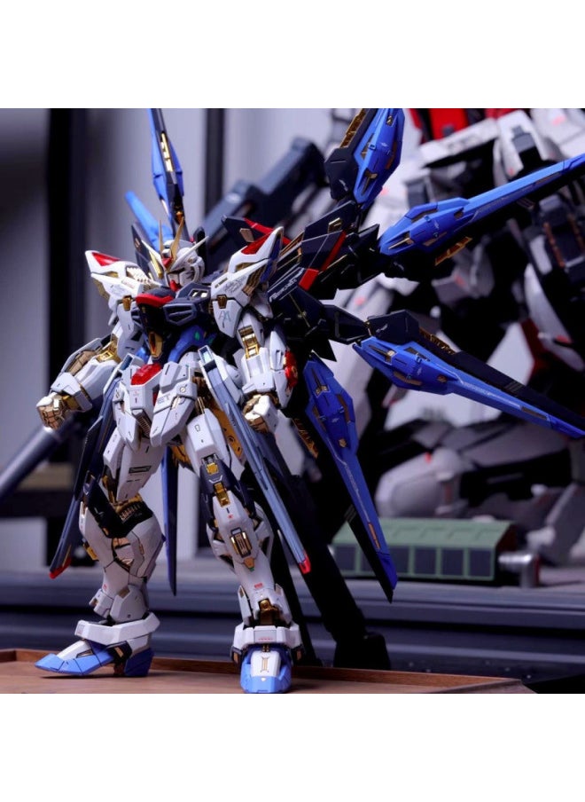 Generic - HG Gundam Model Assembled Life Attack Free Mobile Soldier Red Heresy Mecha Unicorn MG Hand Toy-Color:Colorful Freedom + Weapons + Wings + Free Stand - 1. Model + Stickers - Image 1