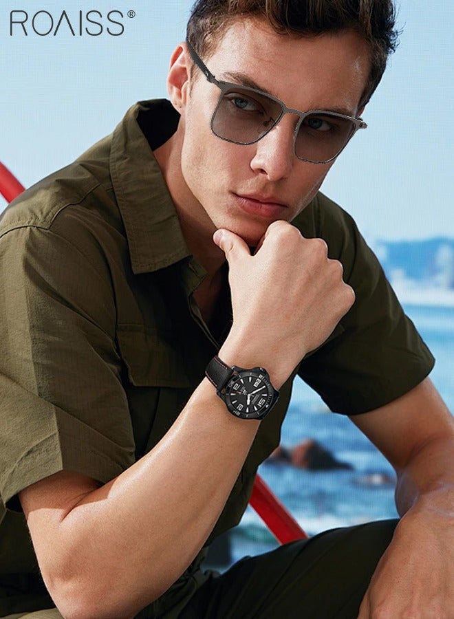 رويس نظارات شمسية مربعة مستقطبة للرجال للقيادة، نظارات شمسية للحماية من الأشعة فوق البنفسجية 400، نظارات شمسية عصرية مضادة للتوهج، مناسبة للرجال لممارسة الجولف وصيد الأسماك والسفر، مقاس 61 مم - Image 2