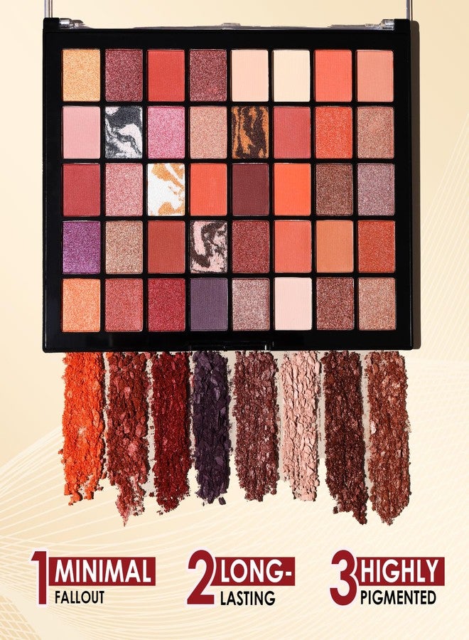 جلام 21 باليت ظلال العيون الاحترافية سيليست من جلام 21 | باليت ظلال عيون متكاملة وغنية بالأصباغ | 40 لونًا مختارًا | ألوان مطفية ولامعة - 50 غرام | بليسفول-02 - Image 3