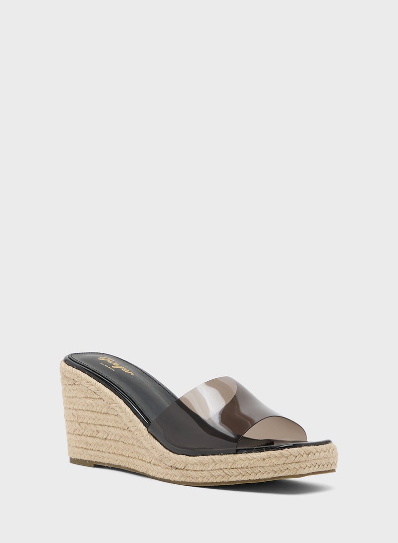 Ginger High Wedge With Clear Strap - Image 3