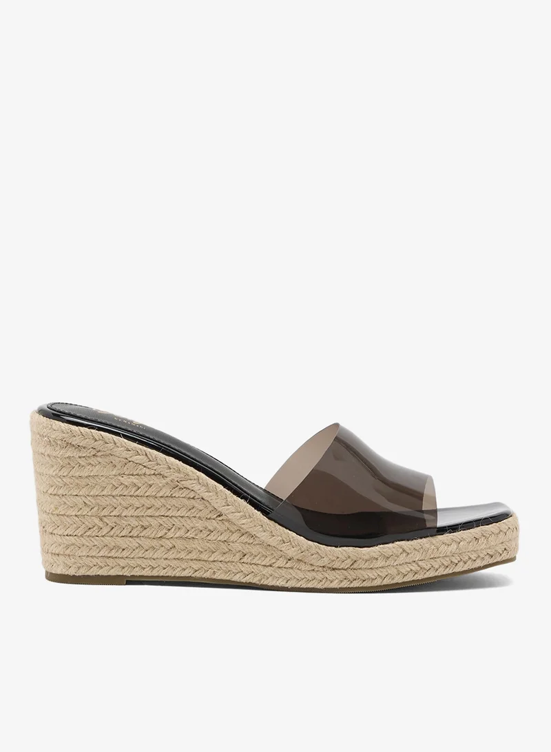 Ginger High Wedge With Clear Strap