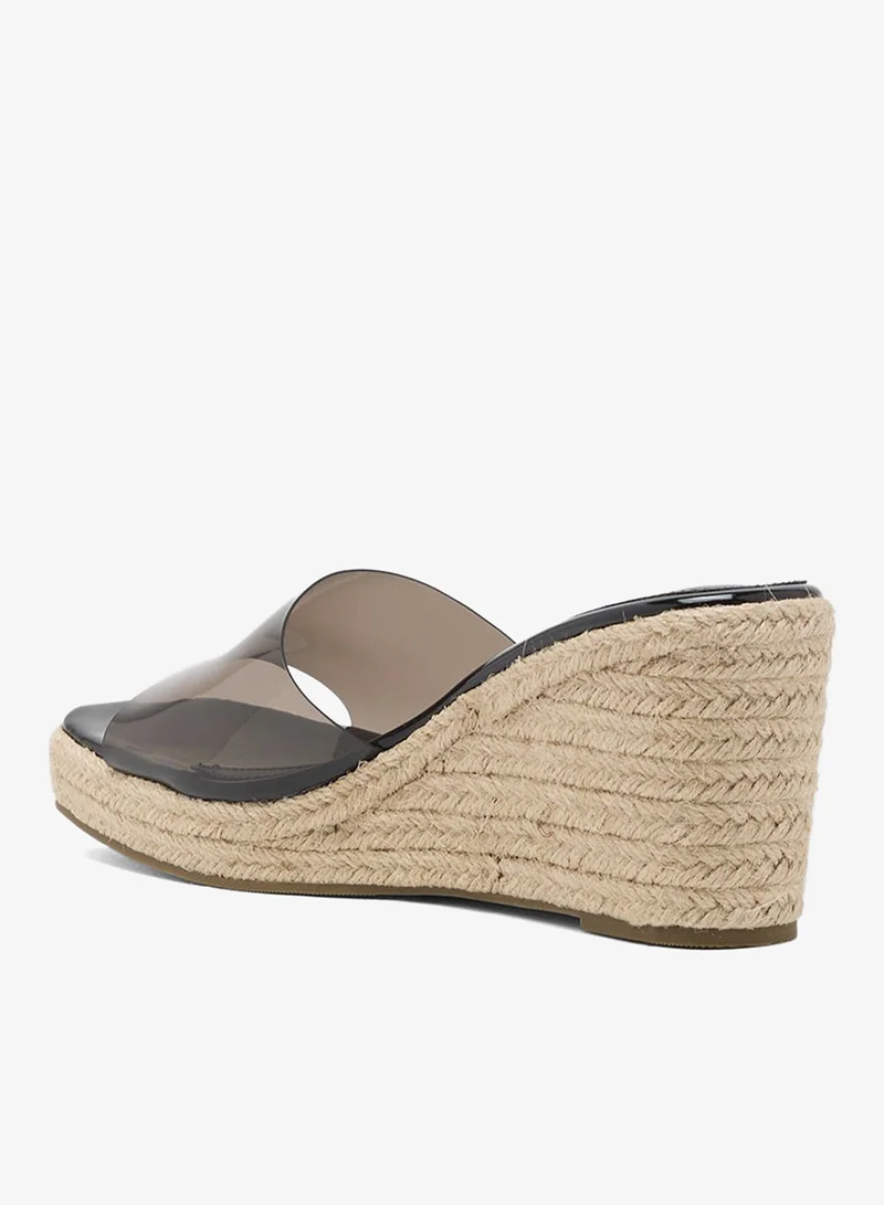 Ginger High Wedge With Clear Strap