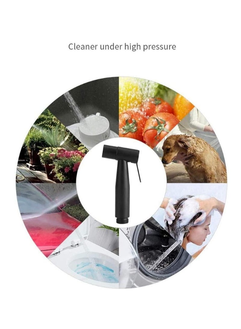 Handheld Bidet Spryer for toilet 304 Grade Stainless Steel Bathroom Jet Spray Set Features Heavy-duty and durable 120cm Black  - Image 5