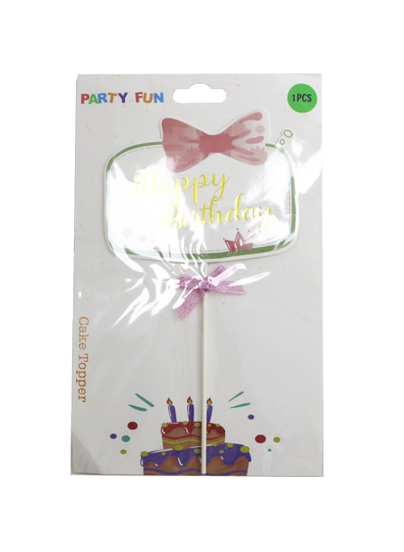 PARTY FUN Happy Birthday Cake Topper 1pcs  - Image 2
