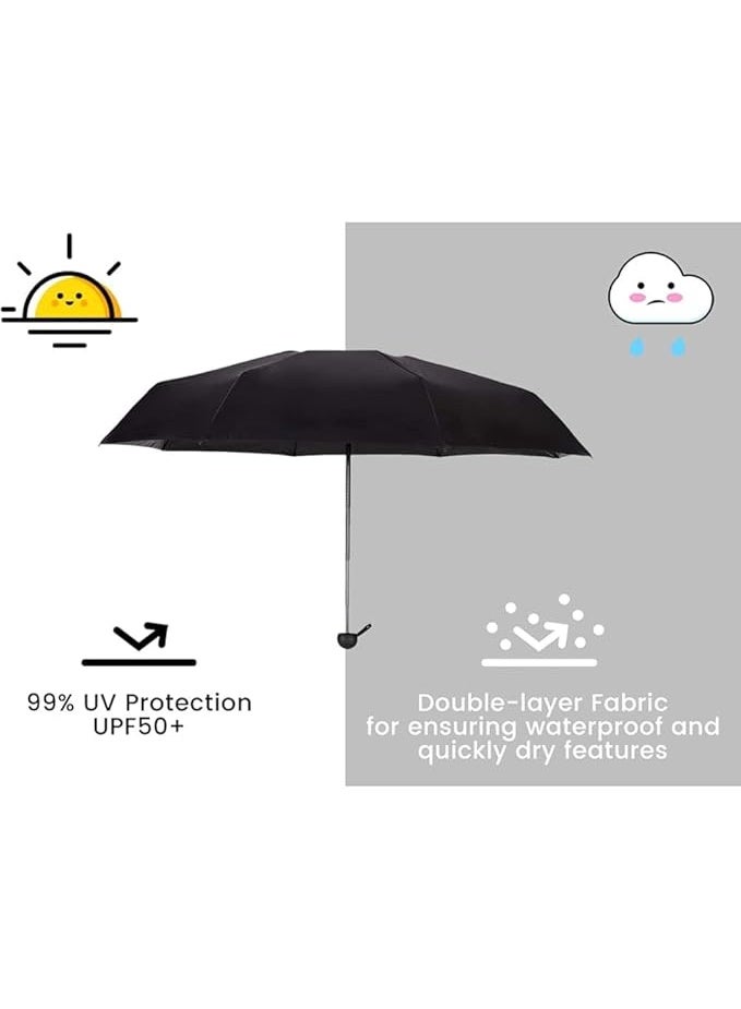 شمسية واقية من الشمس والمطر| قابلة للطي بتصميم كبسولة ميني لسهولة التخزين والتنقل - Image 4