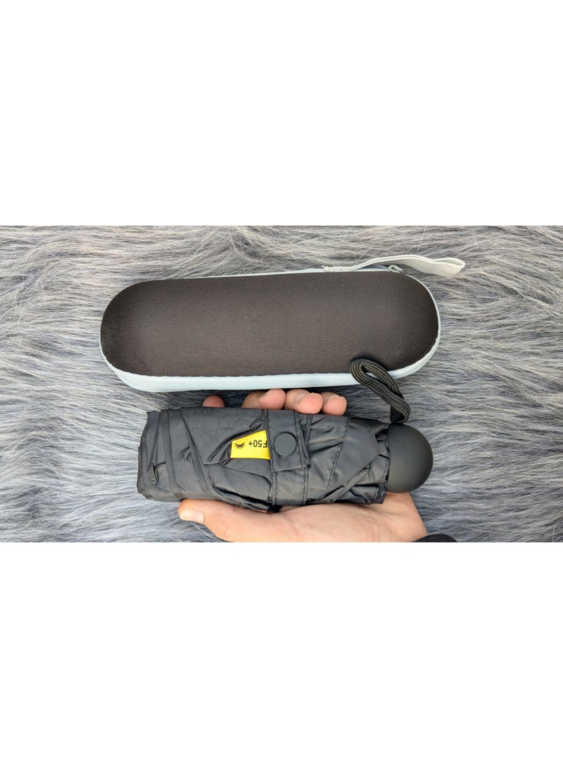 شمسية واقية من الشمس والمطر| قابلة للطي بتصميم كبسولة ميني لسهولة التخزين والتنقل - Image 3