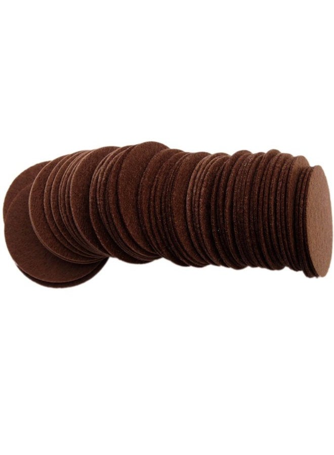 Playfully Ever After 5.1cm Brown 44pc Stiff Felt Circles - Image 1